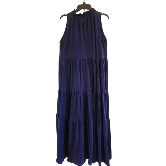 Lilly Pulitzer beloved Malone Maxi size Medium navy blue - Picture 4 of 8
